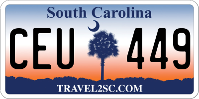 SC license plate CEU449