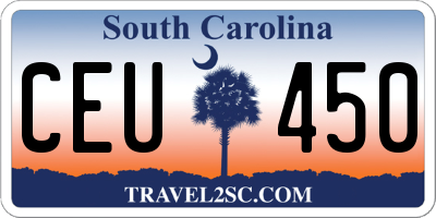 SC license plate CEU450
