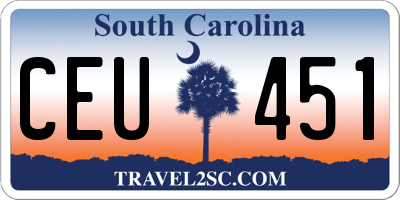 SC license plate CEU451