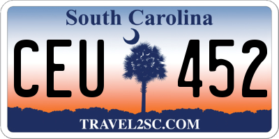 SC license plate CEU452