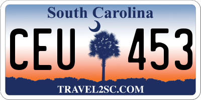 SC license plate CEU453