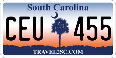 SC license plate CEU455