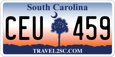 SC license plate CEU459