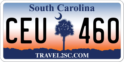 SC license plate CEU460