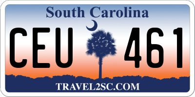 SC license plate CEU461