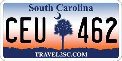 SC license plate CEU462