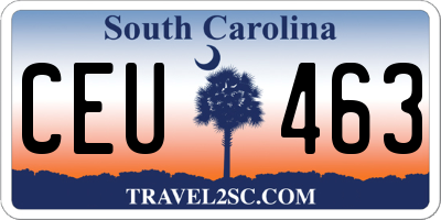 SC license plate CEU463