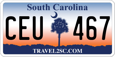 SC license plate CEU467