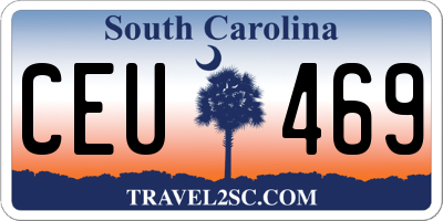 SC license plate CEU469