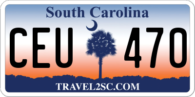SC license plate CEU470