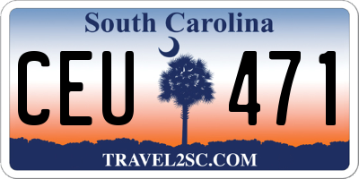 SC license plate CEU471