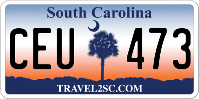 SC license plate CEU473