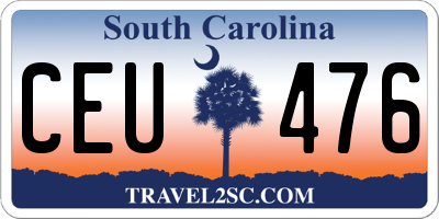 SC license plate CEU476