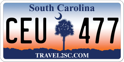 SC license plate CEU477