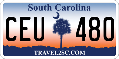 SC license plate CEU480