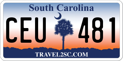SC license plate CEU481