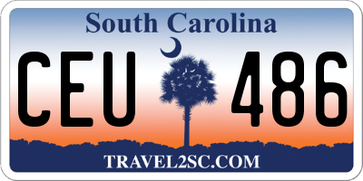 SC license plate CEU486