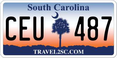 SC license plate CEU487