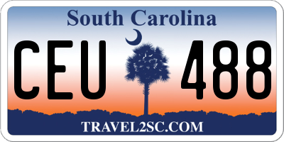 SC license plate CEU488