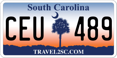 SC license plate CEU489