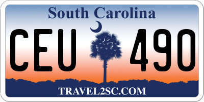 SC license plate CEU490