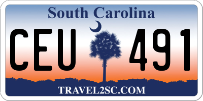 SC license plate CEU491