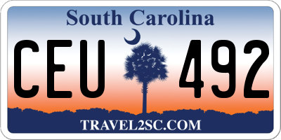 SC license plate CEU492