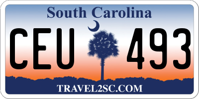 SC license plate CEU493