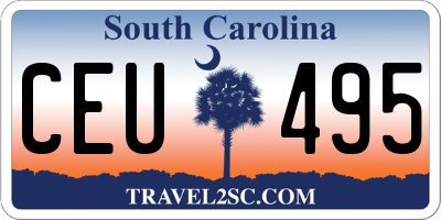 SC license plate CEU495