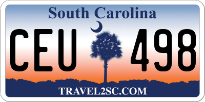 SC license plate CEU498