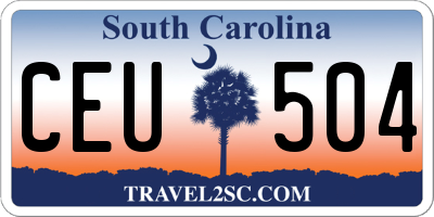 SC license plate CEU504