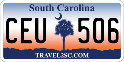 SC license plate CEU506
