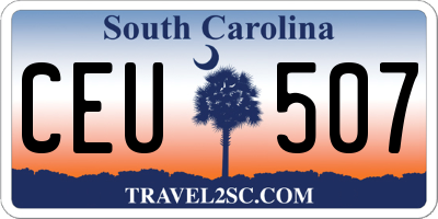 SC license plate CEU507