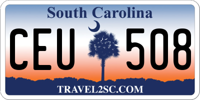 SC license plate CEU508