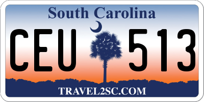 SC license plate CEU513