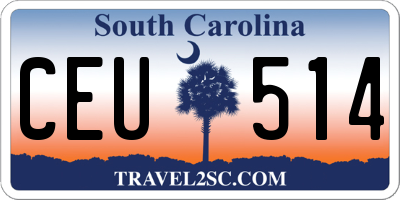 SC license plate CEU514