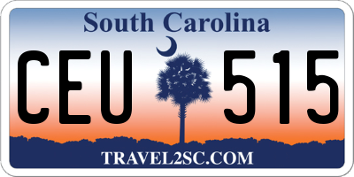 SC license plate CEU515