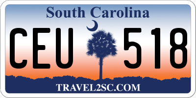 SC license plate CEU518
