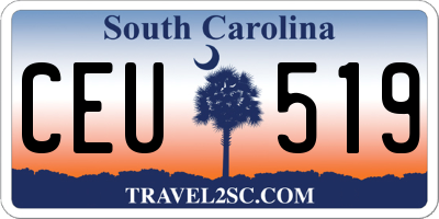 SC license plate CEU519