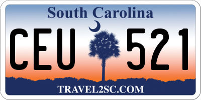 SC license plate CEU521