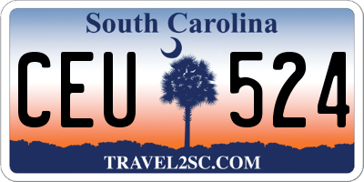 SC license plate CEU524