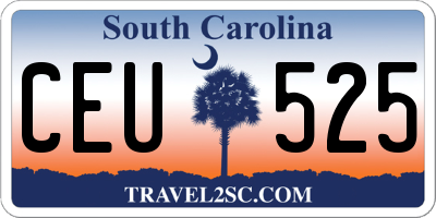 SC license plate CEU525