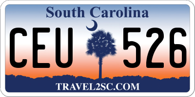 SC license plate CEU526