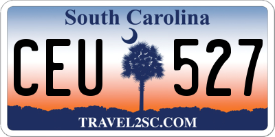 SC license plate CEU527