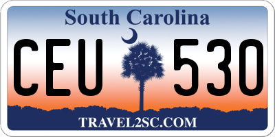 SC license plate CEU530
