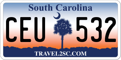 SC license plate CEU532
