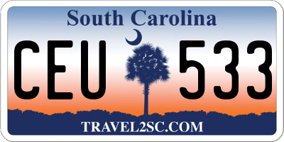 SC license plate CEU533