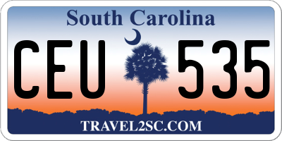 SC license plate CEU535