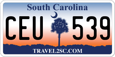SC license plate CEU539