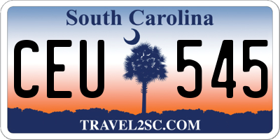 SC license plate CEU545